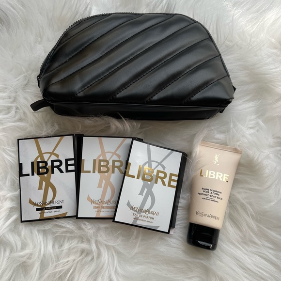 YSL Black Quilted
Cosmetic Bag with Sample Sprays & Perfumed Body Balm - Picture 1 of 8